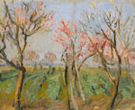 Садик под Римом. Персики в цвету. 1904